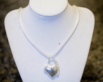 Free Shipping-Lovely  925 Silver Heart Pendant with Sterling Silver Snake Chain Necklace Was 29.99 Now 24.99