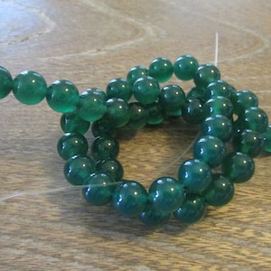 Green Chalcedony, Gemstone, Green Beads, Green Gemstone, Strands of Beads, Round Gemstone, Chalcedony, Beads