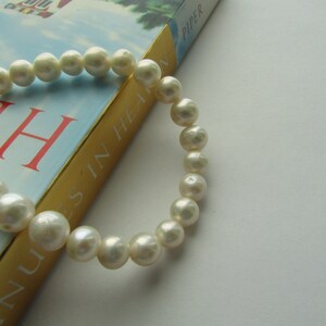 7-8mm Pearl Bracelet,Potato Pearl Bracelet,White Pearl Bracelet,Freshwater Pearl,Pearl Bracelet,White Pearl,Bridal Gift,Birthday Gift,Pearl