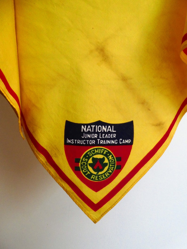 Vintage Boyscout Bandana National Junior Leader Etsy