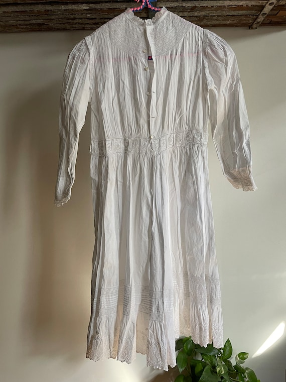 Girls Vintage Cotton Dress - image 2