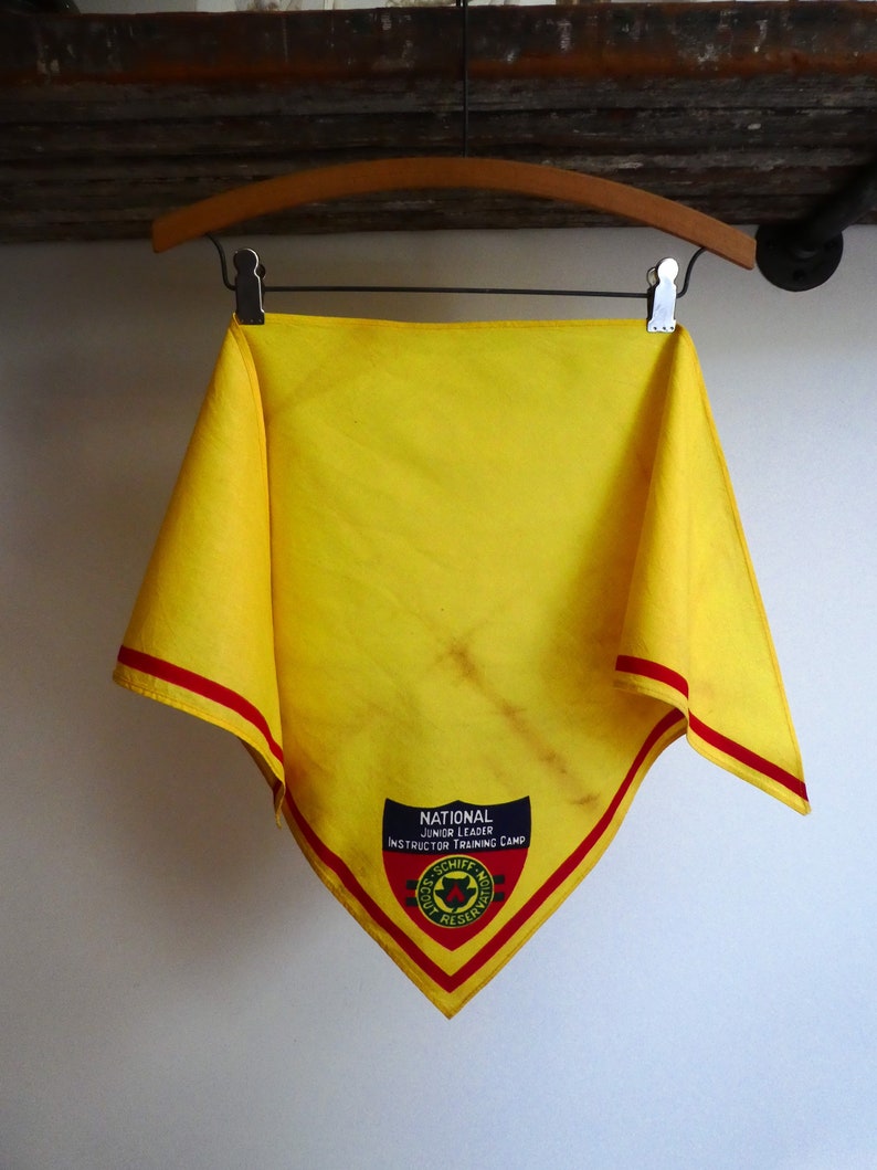 Vintage Boyscout Bandana National Junior Leader Etsy