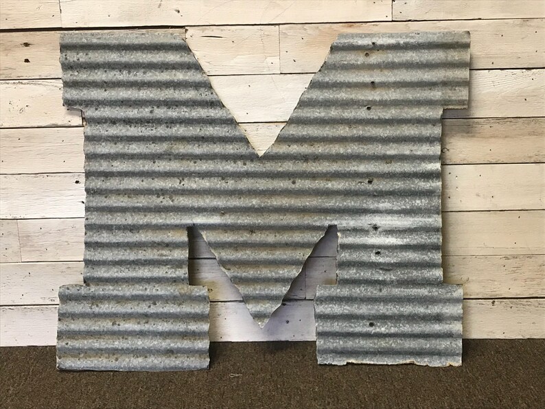1622 Barn Tin Letters Barn Tin Numbers Large Etsy