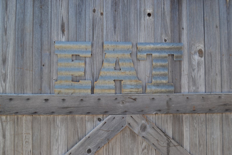 1622 Barn Tin Letters Barn Tin Numbers Large Etsy