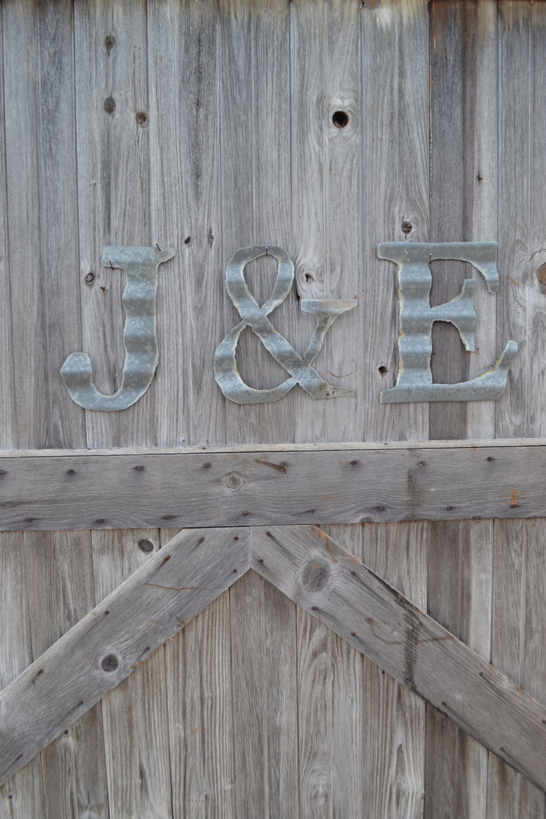 1622 Barn Tin Letters Barn Tin Numbers Large Etsy