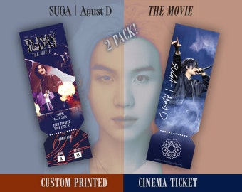 BTS SUGA Agust D D-Day Tour The Movie Physical Printed Cinema Souvenir Tickets 2-Pack | Collectible Fan Gift