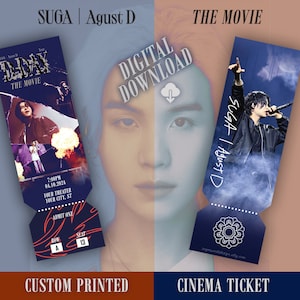Digital Download | BTS SUGA Agust D D-Day Tour The Movie Ticket PSD | D-Day Movie in Theaters | Custom Location