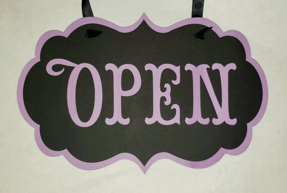 Open Closed Flip Sign Black & Chooseyourcolorletters Black | Etsy