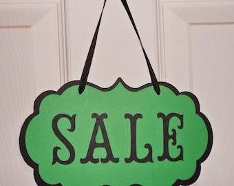 Boutique Sale Sign, CardStock and Black Ribbon, End of Season Sale, Clothing Boutique Sign, SALE, choose your color