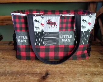 buffalo plaid diaper bag backpack