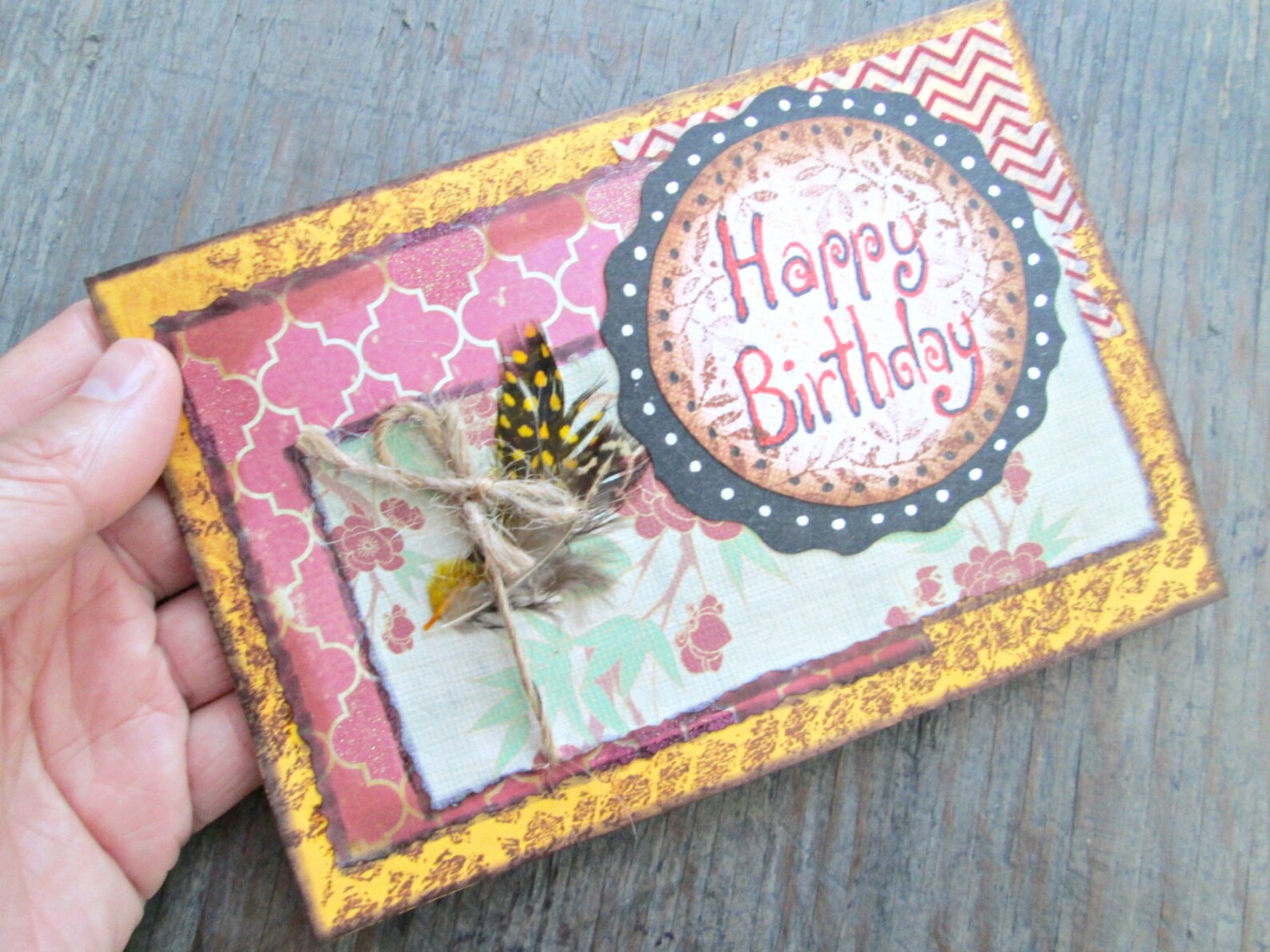 Boho Birthday Card Hippie Gypsy Birthday Card Hand Painted - Etsy