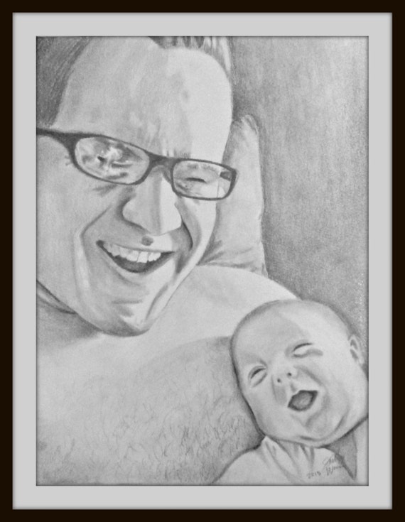 Custom Pencil Portrait Portrait From Your Photo Commissioned Etsy