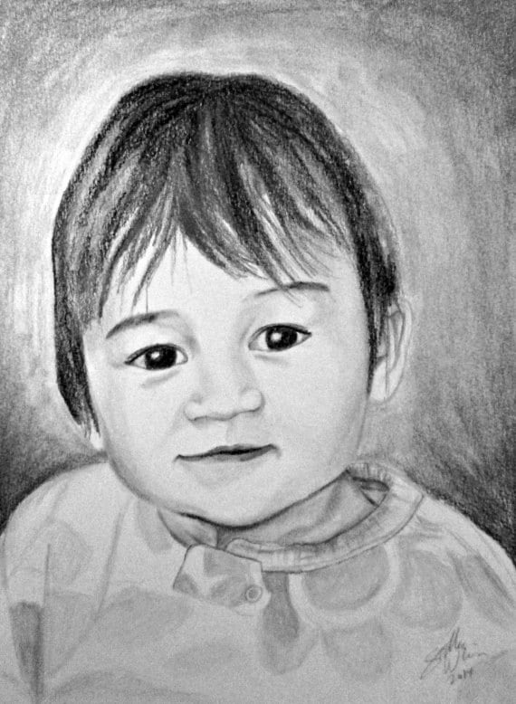  Pencil Sketch from Photo Portrait Drawing Custom Drawing Etsy