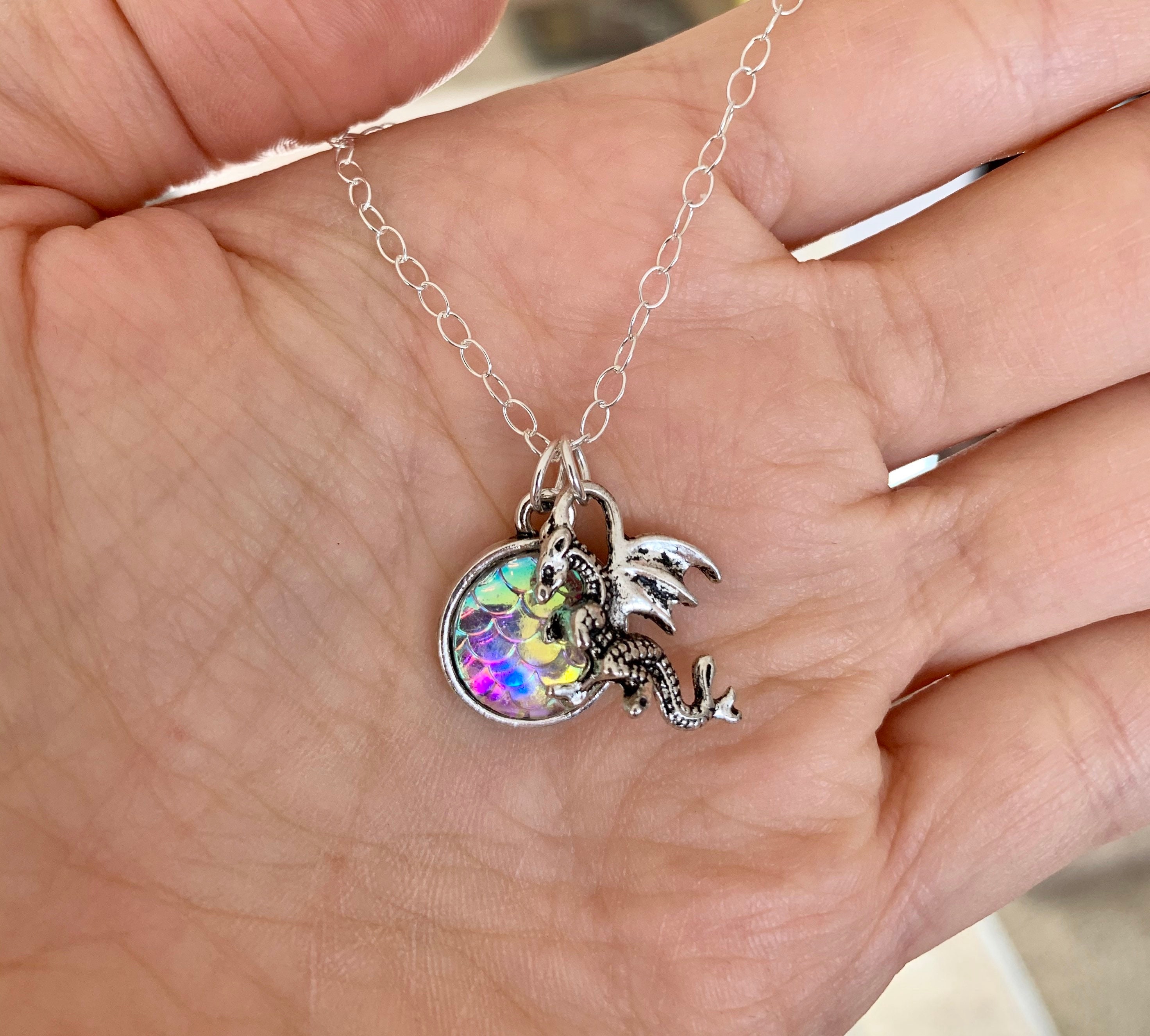 Dragon Scale Necklace With Dragon Charm Custom Jewelry Many Etsy Australia