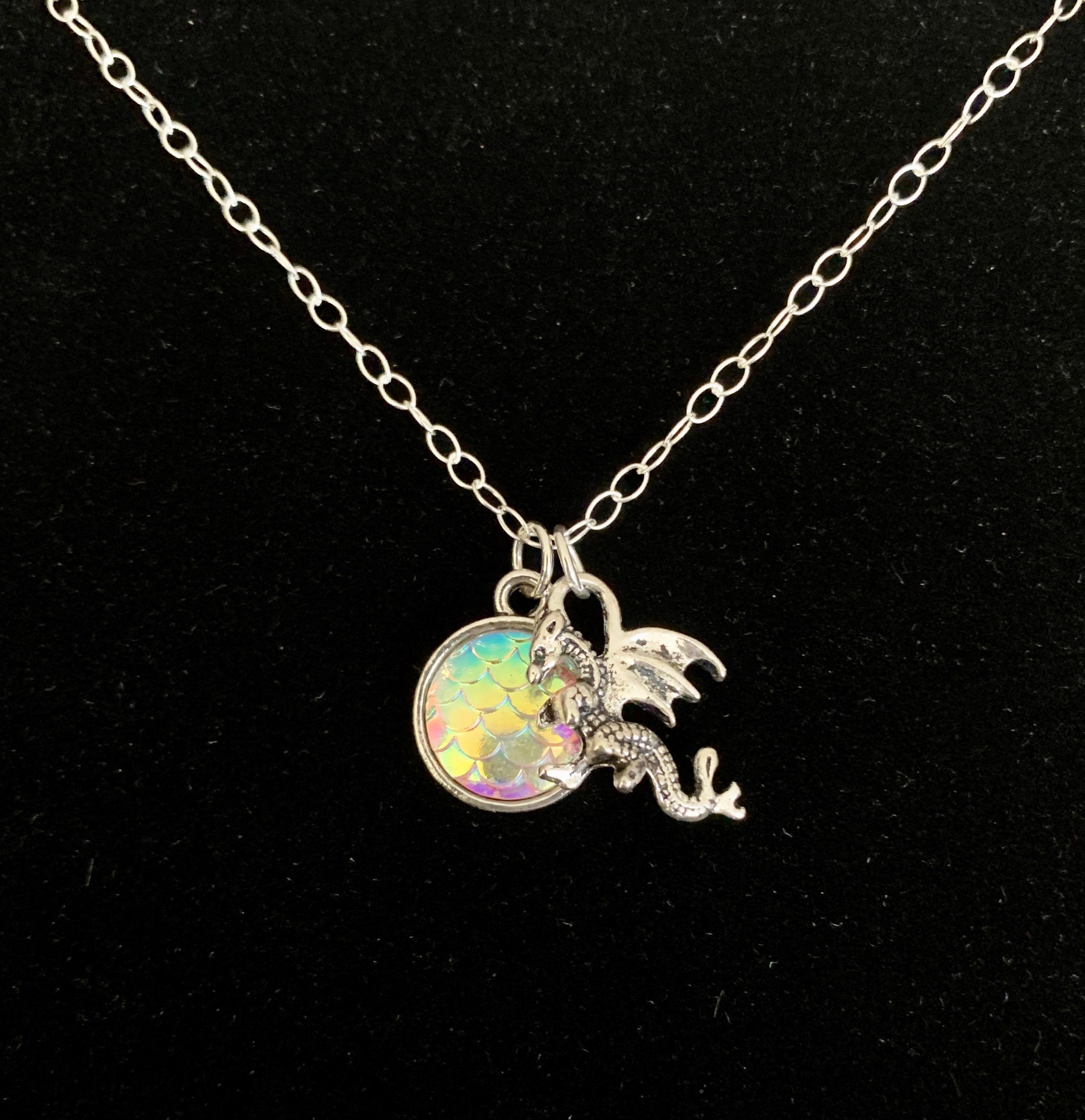 Dragon Scale Necklace With Dragon Charm Custom Jewelry Many Etsy