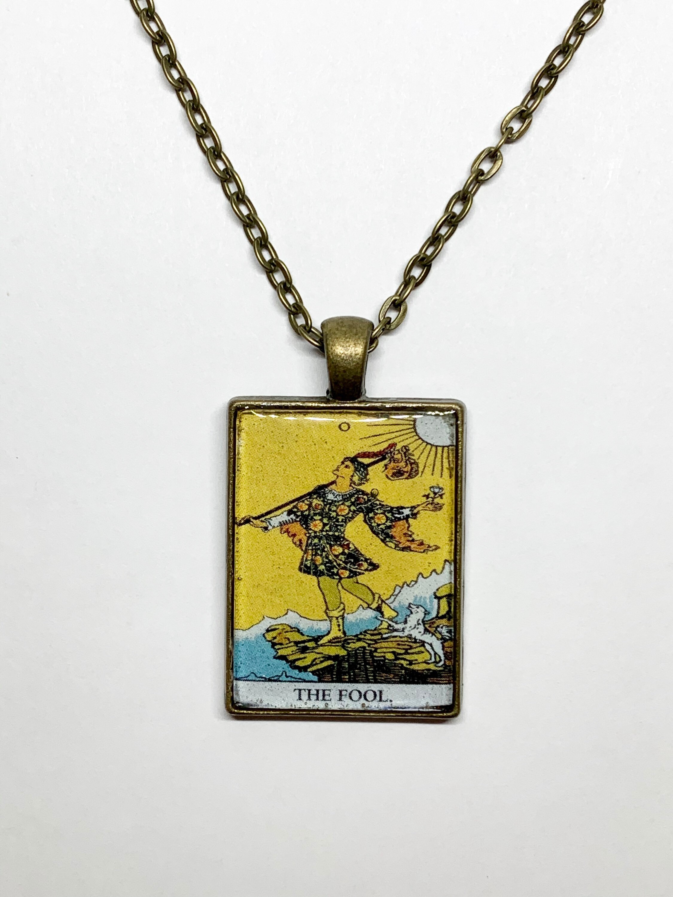 The Fool Tarot Card Necklace Resin Cast Necklace Etsy Israel