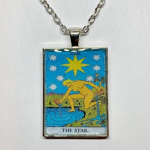 De ster ketting, Tarot Card Sieraden, Hars Cast Ketting