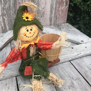 Scarecrow conatiner for fall, Fall container,Scarecrow, Fall Basket, Scarecrow basket, fall scarecrow, fall scarecrow for floral arangemets