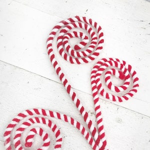 Red and White Candy Cane Stem, Christmas Peppermint stems, Christmas floral, Christmas greenery for wreaths,  Keleas, keleas Florals