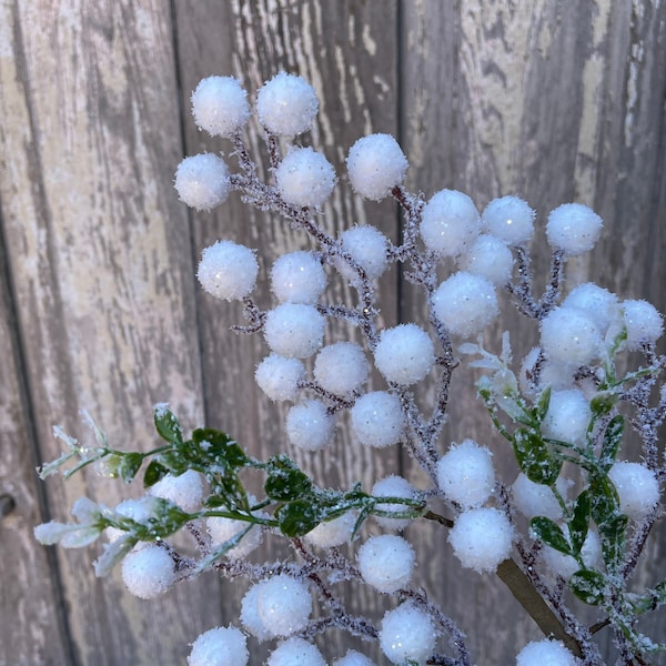 Snow Berry Stem, Christmas greenery stems, Christmas floral, Christmas stem for wreaths, Keleas, keleas Floral