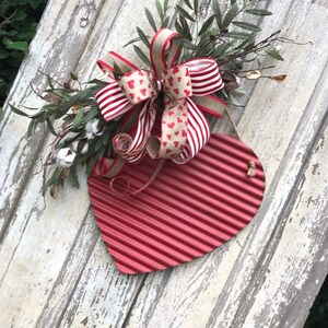 Valentine Cotton Wreath,Rustic Heart Door Swag, Valentine Door Hanger,Valentine Wreath,Heart Wreath, Door Heart, Valentine Rustic Wreath