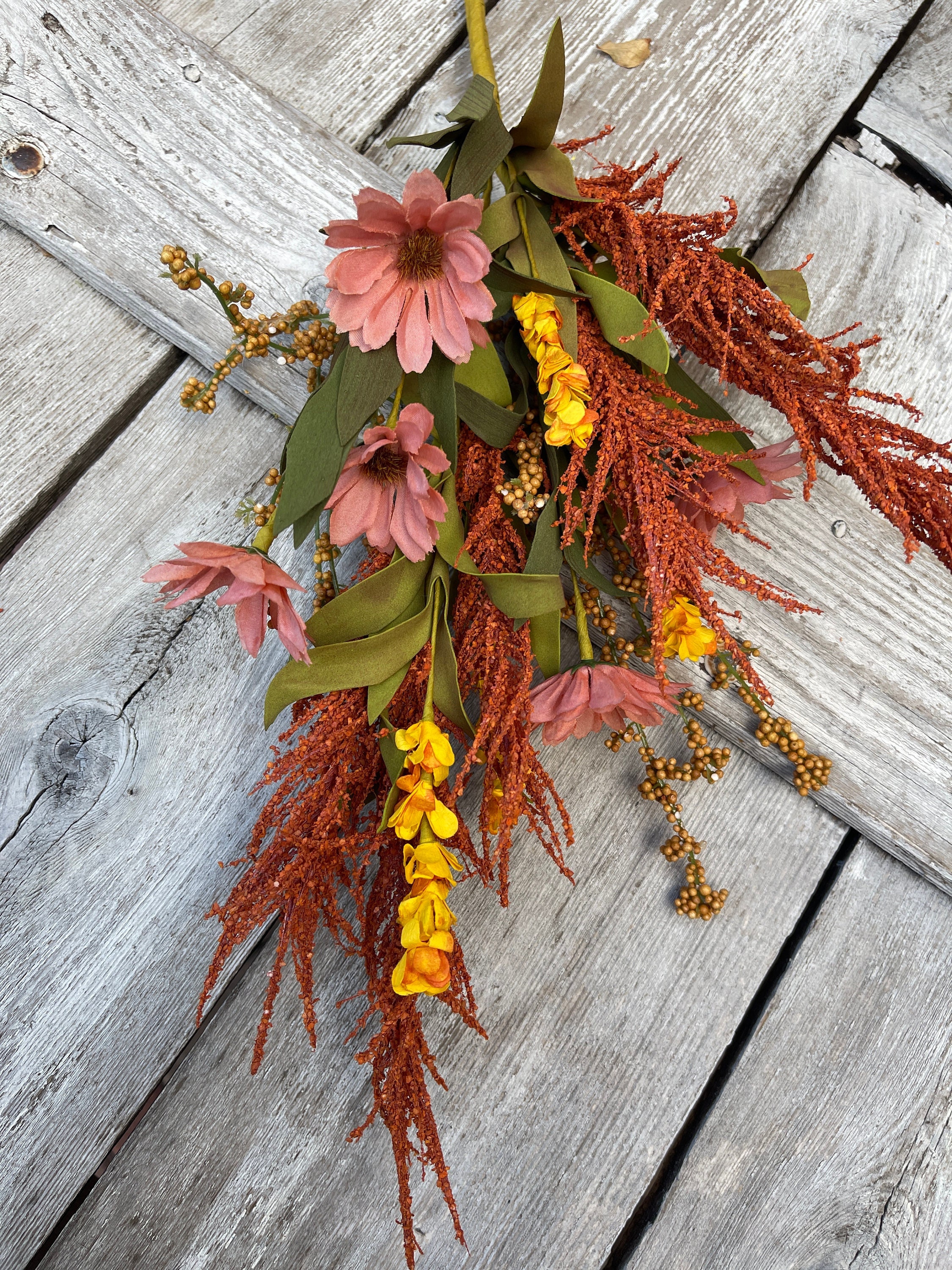 Orange Fall Floral Stems (Pack of 3 Stems)