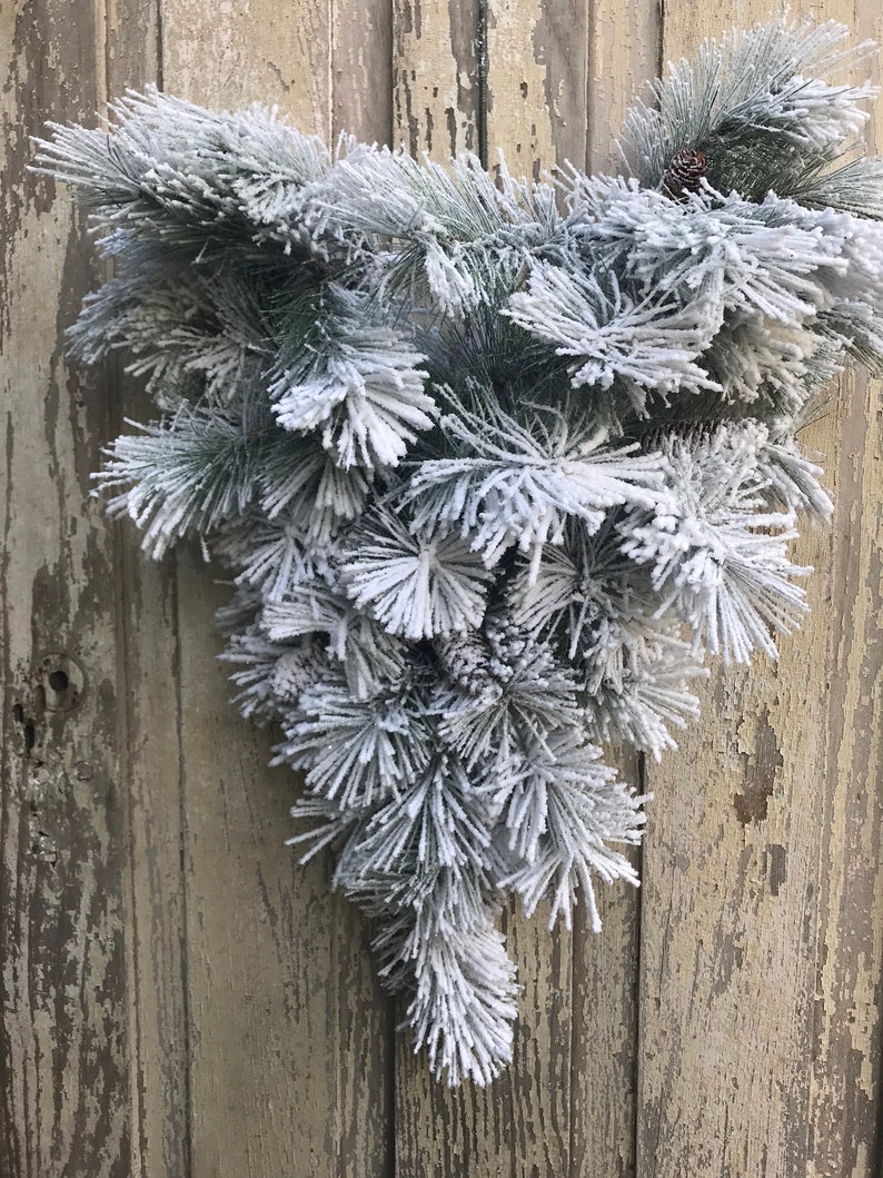 Flocked Swag Base for Making Swags Flocked Wreath Flocked Etsy