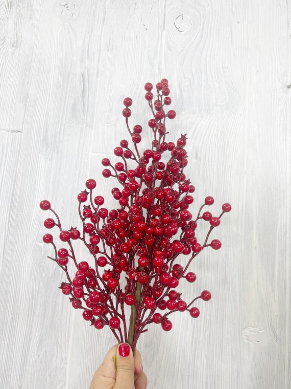 Red  Berry Stem, Berry Bush, Christmas Red Berry , Berries for wreaths, Red Berries for wreaths, Faux Berries, Red Berries, Berries, Keleas