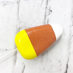 Halloween Candy Corn Pick, Halloween Stem, Artificial Candy, Faux Halloween Candy, Keleas , Supply for Wreaths, Halloween Wreaths, Keleas