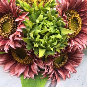 Deluxe Mauve Sunflower Bouquet, Sunflower Bush, Spring Flowers, Keleas, keleas Sunflower Pick, Keleas Florals