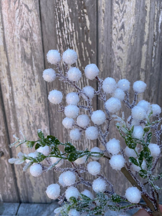 Snow Berry Stem, Christmas Greenery Stems, Christmas Floral, Christmas Stem  for Wreaths, Keleas, Keleas Floral 