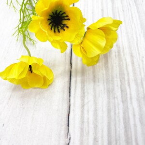 Yellow Poppy stem, Yellow Flowers for wreaths, Yellow Flowers, Flowers, Keleas, Keleas Flowers