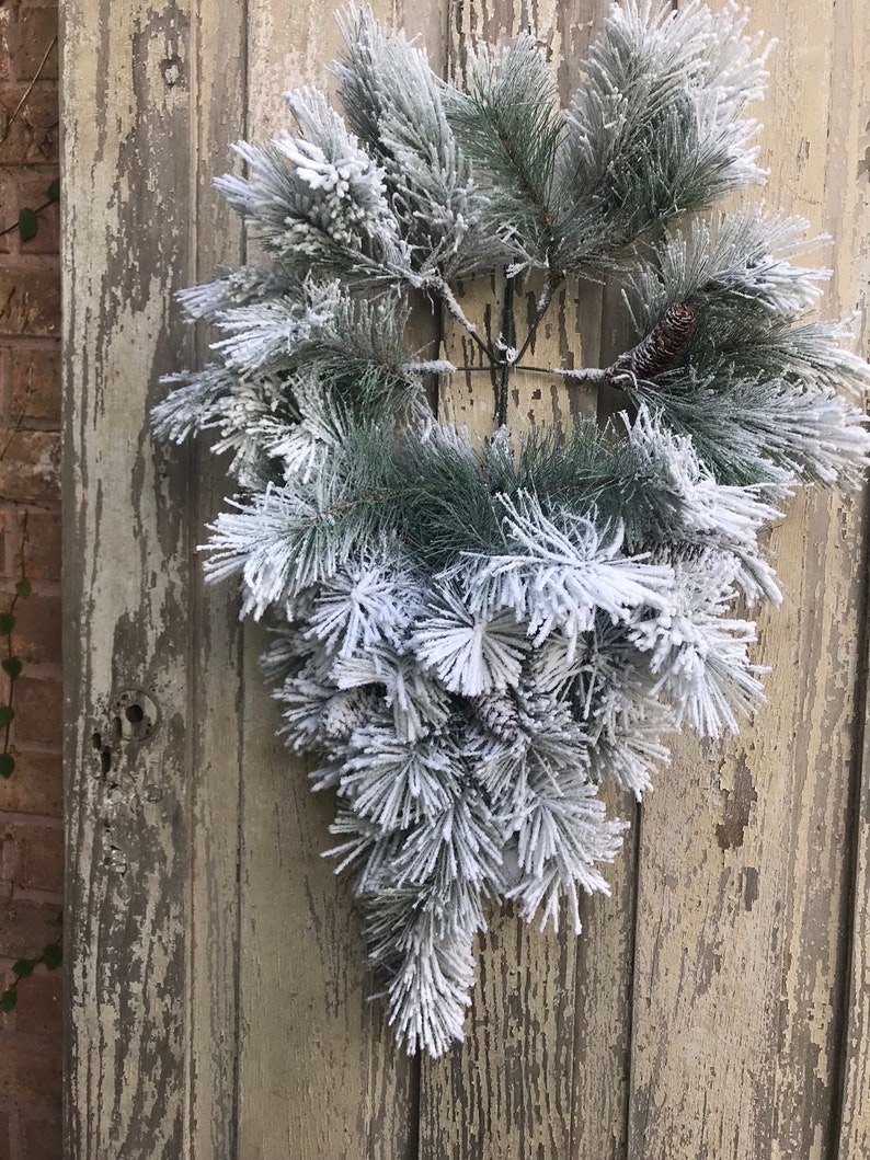 Flocked Swag Base for Making Swags Flocked Wreath Flocked Etsy