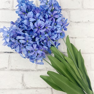 Blue Hyacinth Artificial Floral Bush for floral arrangements and wreath making by Keleas