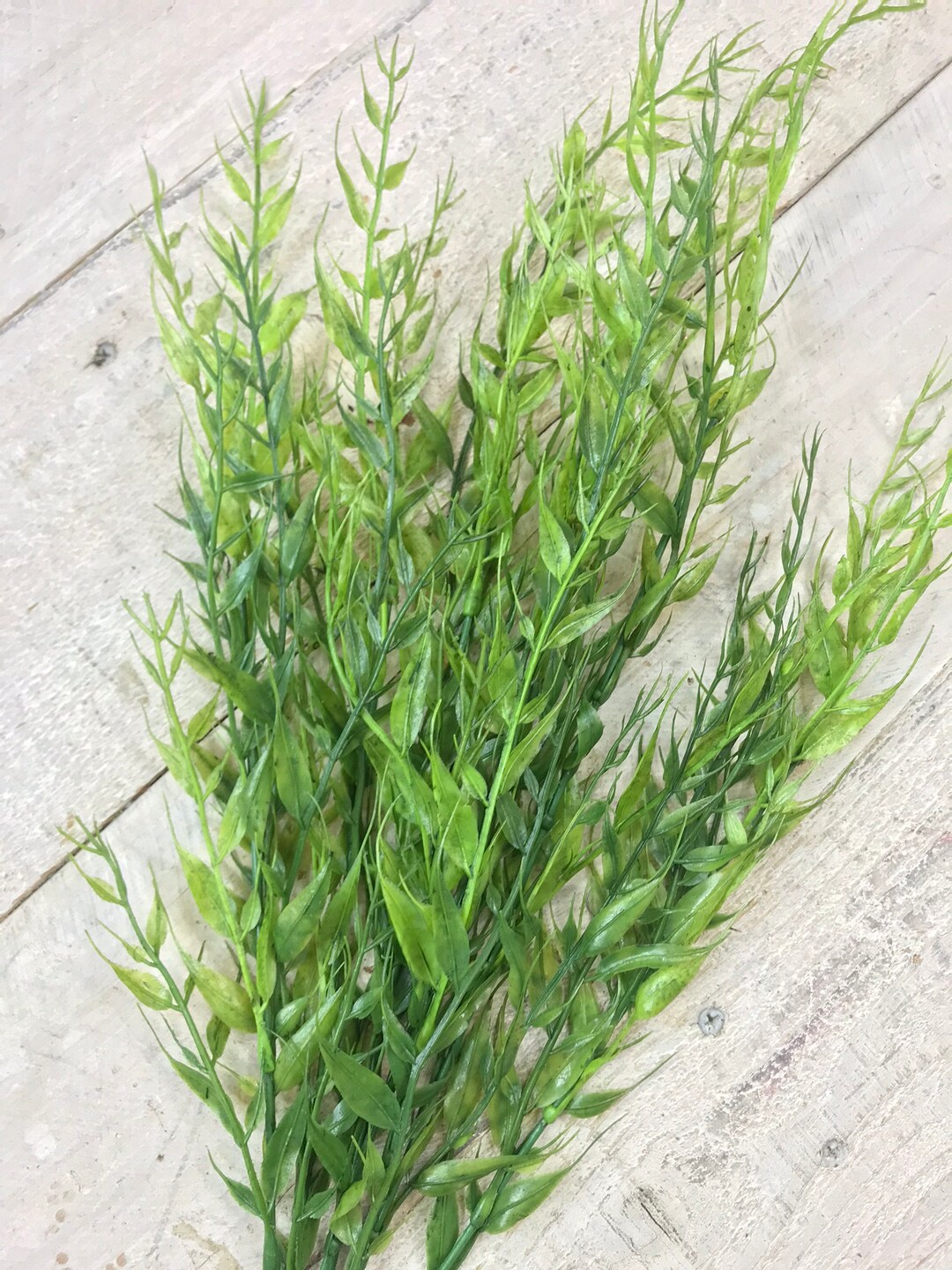 Artificial Greenery Mini Fishtail Fern Bush, Greenery Stem for Floral