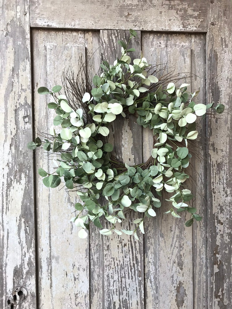 Green Wreath Eucalyptus Wreath Keleas All Year Wreath all season wreath Spring Wreath year round Wreath Natural wreath