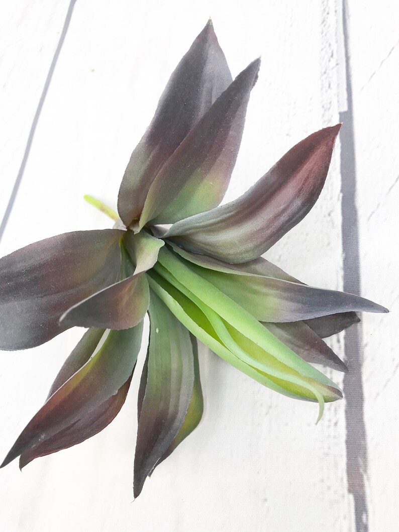 Purple Green Artificial Agave Succulents Succulent Stems Etsy