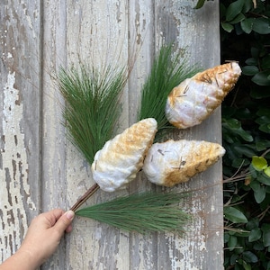 Pine Cone Stem, Pine cone for wreath, Pine cone for garland, Pine cone decor, Pine cone for Christmas tree, Artifical Pine Cones , Keleas