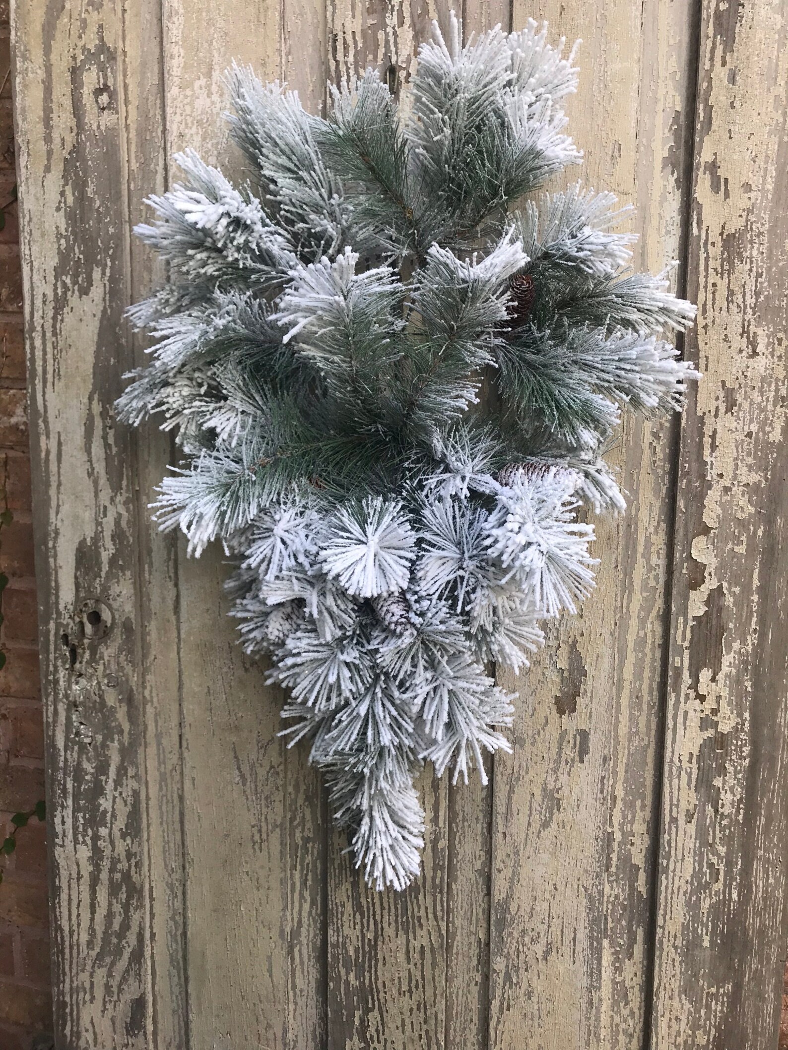 Flocked Swag Base for Making Swags Flocked Wreath Flocked Etsy