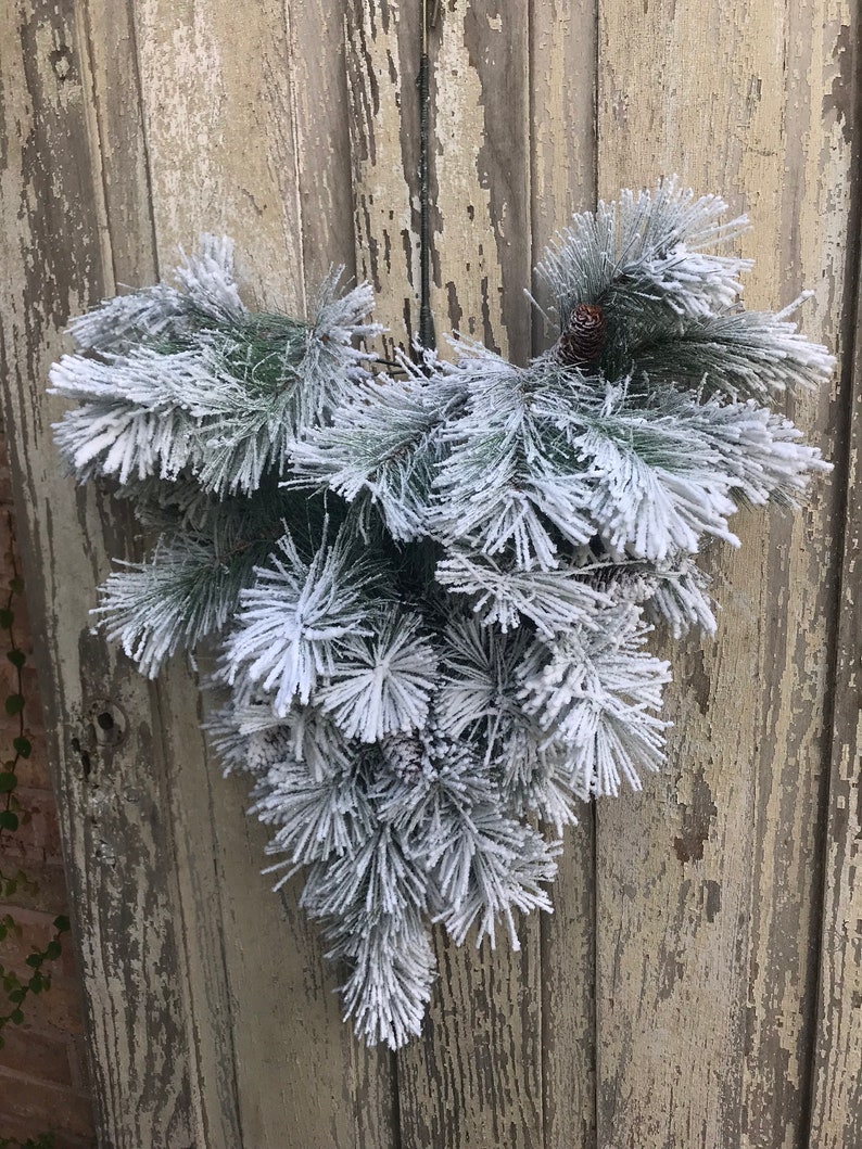 Flocked Swag Base for Making Swags Flocked Wreath Flocked Etsy