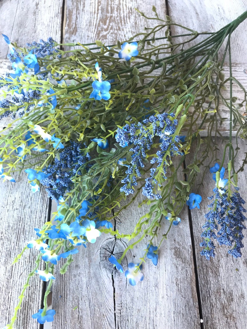 Blue Filler Flower Bush Flower and Greenery Greenery and Etsy