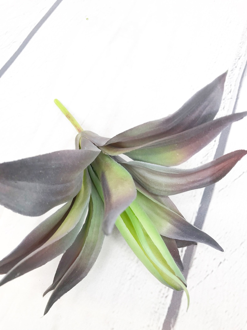 Purple Green Artificial Agave Succulents Succulent Stems Etsy