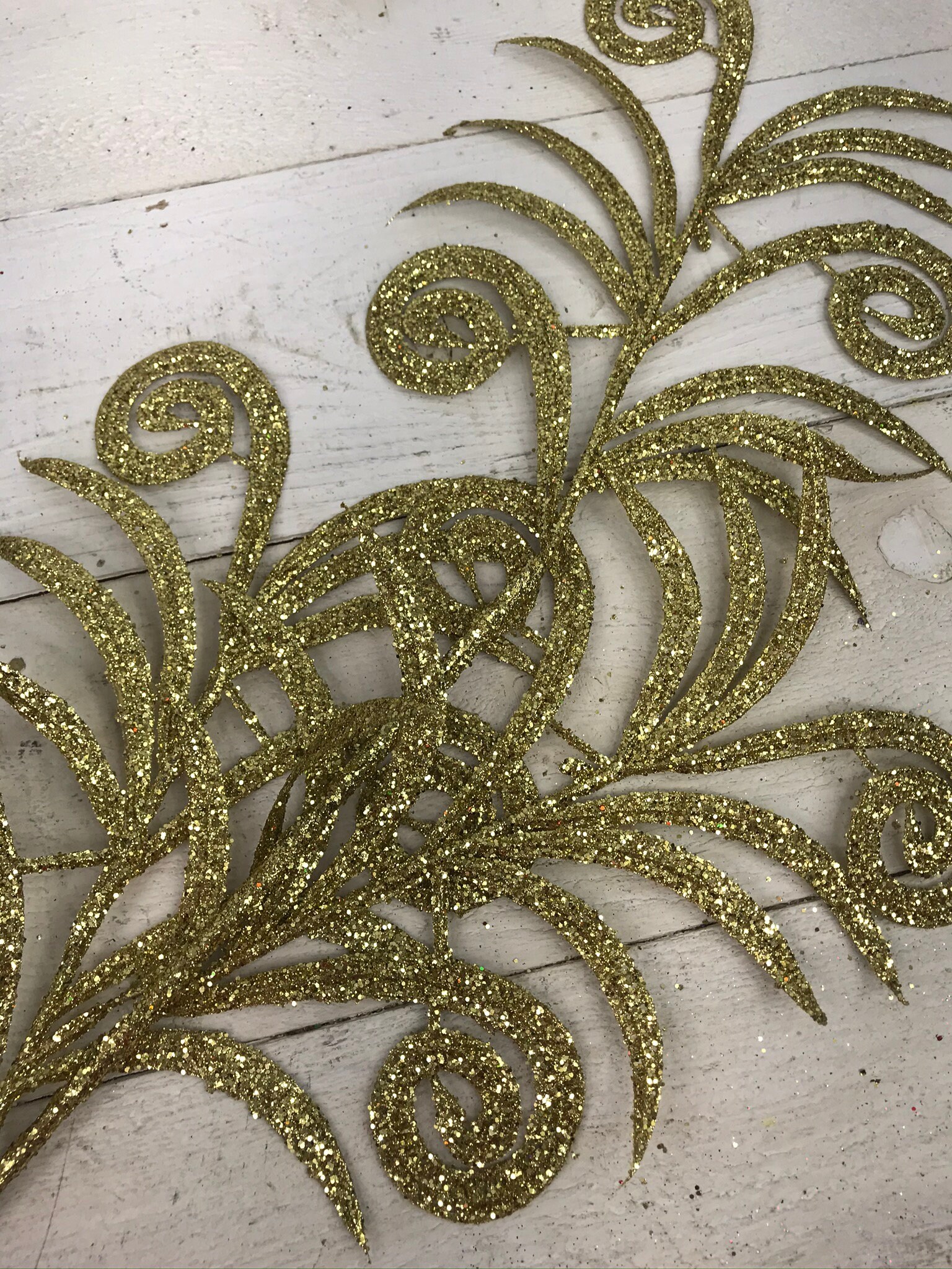 Sparkling Angel Fern Glitter Garland 