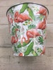 Flamingo bucket,  Container, Planter, Planter, arrangement supplies, Keleas, Keleas supplies 