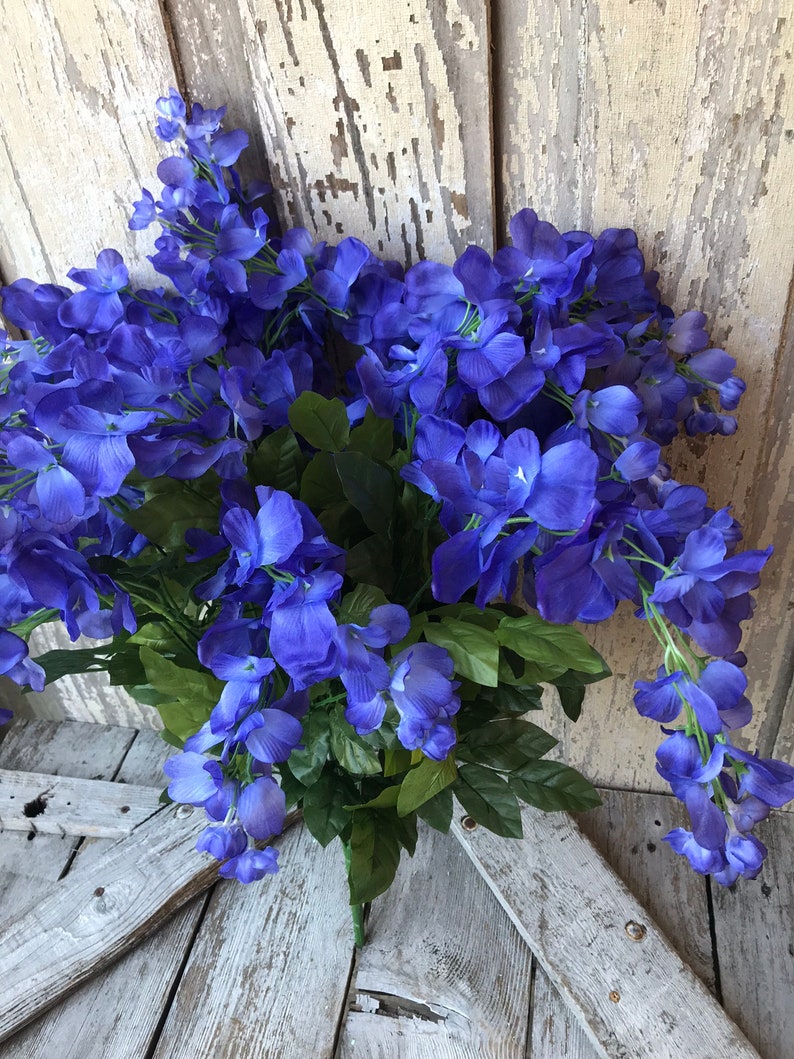 Artificial Blue Wisteria Bush Wisteria Bush Wisteria for Etsy