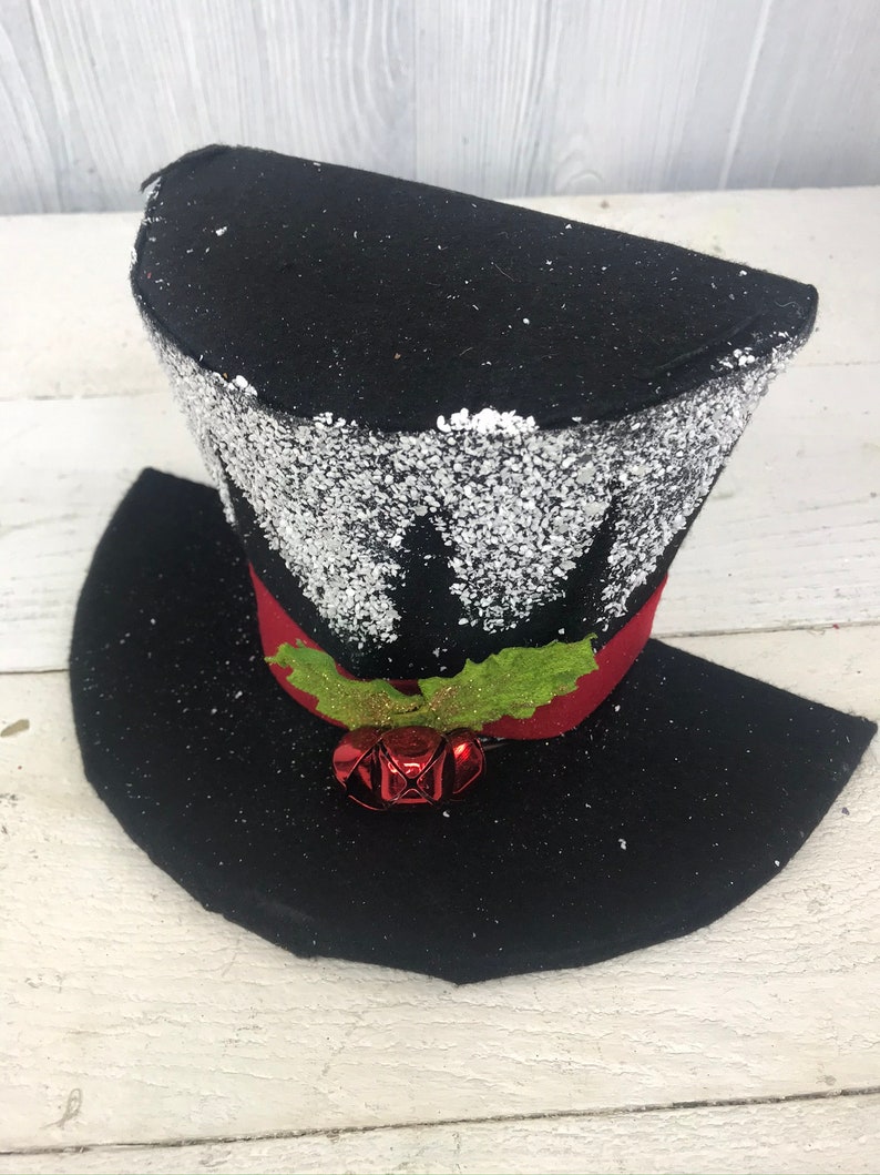 Snow Half Snowman Hat For Wreaths Top Hat Floral Top Hat Etsy