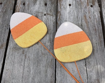 Large Candy corn stems, candy Corn  for Wreaths, Keleas Wreaths, Supply for Wreaths, Halloween Wreaths, Trick or Treat Wreath