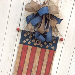 USA Banner, Americana Wreath, 4th of July Wreath, Burlap Door Flag, Burlap Americana Wreath, Fourth of July Wreath, USA Wreath, July 4th