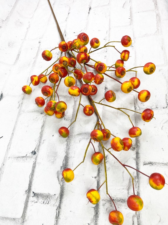 Snow Red Berry Stem, Berry Pick for Wreaths, Berry Picks for