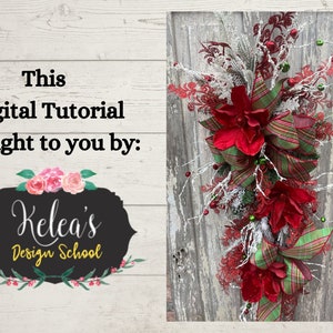 How to make a Classic Christmas Swag DIY Wreath Tutorial, Christmas Bow Tutorial How to Video by Keleas